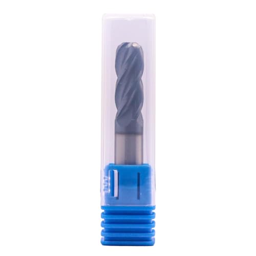 Image of 3 /8 inch 4 Flute Solid Carbide End Mill, 0.125 inch Corner Radius, AlTiN Coated | 30 Degree Helix, 3 /8 inch Cutting Diameter, 3 /8 inch Shank Diameter, 1 inch Length of Cut, 2-1 /2 inch Overall Length