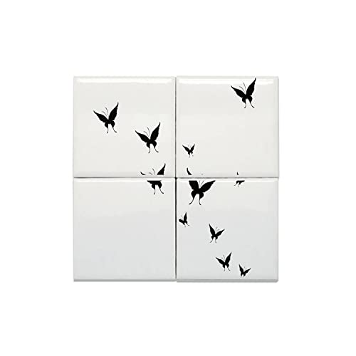 Carreaux céramique papillons pour créer un mur artistique au salon
