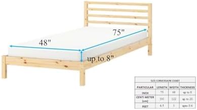 Trance Cotton Feel Terry Ultra Soft Waterproof Mattress Protector | Breathable - Hypoallergenic Mattresses Cover (75x48 inch | 6.25x4 feet,Classic Blue - Pack of 1)
