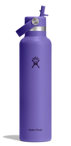 Image of Hydro Flask Water Bottle - Insulated Stainless Steel - Straw Lid, Non Spill, Leakproof in 24 Oz Popstar Pink