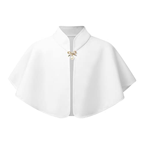 IEFIEL Tops Bébé Fille Princesse Cardigan Cape à Capuche de Mariage Baptême Écharpe Capuchon Manteau de Mariée Veste Blouson 3 Mois-12 Ans Wraps Blanc...