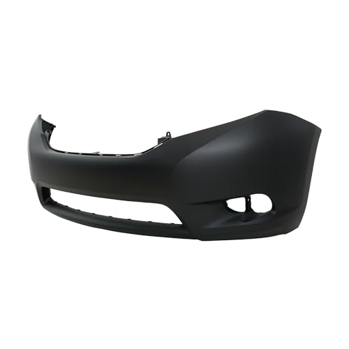 Image of Compatible with Toyota Sienna 2011-2017 Front Bumper Cover | Primed, With Fog Light Holes, Without Parking Sensor Holes, Ready to Paint, OEM 5211908904, TO1000369