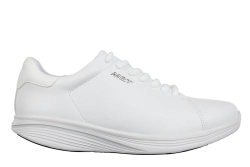 MBT Kuni Lace UP Sapatilhas desportivas para homem estilo moderno. Desportivas caminhadas anatómicas e confortáveis. Calçado físico, conforto e estabilidade com sola curva. Sneakers com cordão, Branco