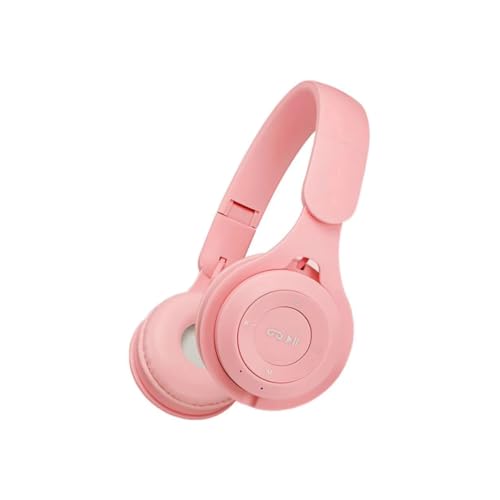 Fone de Ouvido Headset Sem Fio Bluetooth – Cancelamento de Ruído, Bateria de Longa Duração e Conforto Ergonômico para Música e Chamadas (Rosa)