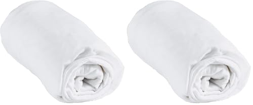 Bébé Douceur, Protège Matelas Eponge Imperméable 65% Polyester et 35% Coton 70 x 140 cm Blanc (Lot de 2)