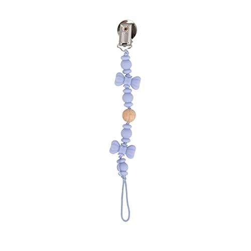 Image of Nuby Pacifinder Silicone Pacifier Clip - Baby Pacifier Holder Clip with Convenient Hook Loop - Bowtie