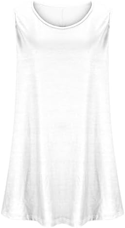 Womens Plus Size Tunic Tops Loose Fit Summer Casual Shirts Sleeveless Crewneck Flowy Blouses Wide Strap Camisole White - 3