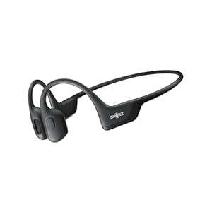 SHOKZ OpenRun Pro – Open-Ear Bluetooth Bone Conduction Sport Headphones, Sweat Resistant Wireless Earphones for Workouts and Running with Premium Deep Base – Built-in Mic, with Hair Band, Black