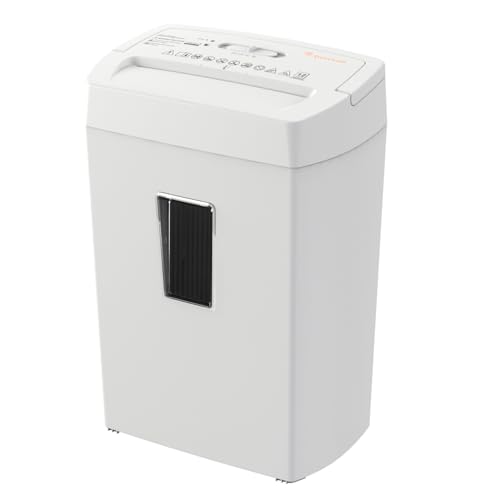 Bonsaii 12-Sheet Cross Cut Shredder, P-4 High Security Shredding, 5.5 Gal, Heavy Duty for Home Office, Shreds Paper, Credit Card, Mail, Staples, with Transparent Window, White