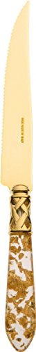 BUGATTI - 6 pcs. Knife bistecca"Aladdin" PAGLIE ORO +ADER.DORATA