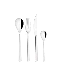 BUGATTI, Neo, 24-Piece Cutlery Set in 18/10 Stainless Steel with Compact Gallery Box, Cutlery Service for 6, Spoons, Forks, Knives and Coffee Spoons