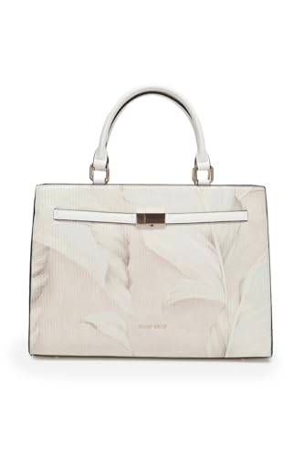Image of Allen Solly Womens leaf-print white HANDBAG