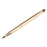 Colaxi Pincel de labios retráctil para viajes, pintalabios de viaje, brillante, herramienta de maquillaje, doble dorado