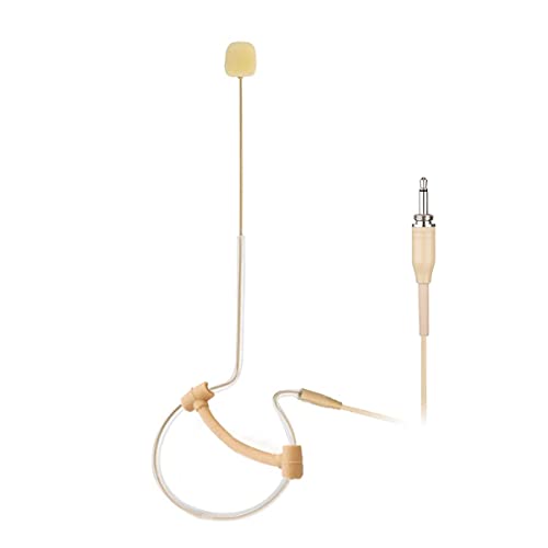 Haoin Single Ear Headset Microphone Earset Headworn Mic for Wireless System Bodypack Transmitter with 1.2m Cable and Windscreen 3.5mm Mono Male Screw Plug by Haoin - Image 4