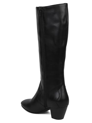 Image of ELLE Women Classic Knee-High Heeled Boots with Interior Side Zipper