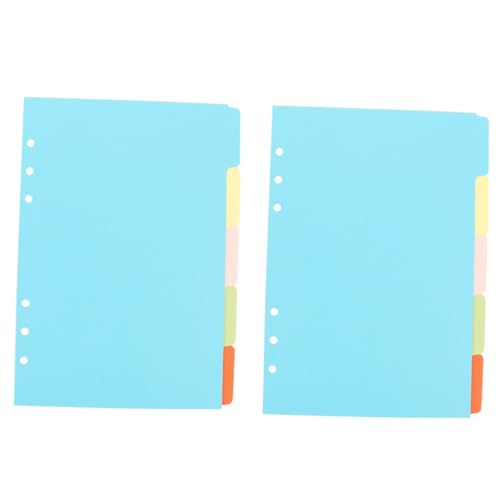 Beaupretty 10個 バインダー仕切りタブ付き 彩色インデックスページ 類用カラーページ 耐久性あり レポート プレゼン 研究用整理用品