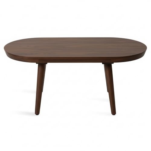 Image of MISAN Solid Sheesham Wood Coffee Table - Elegant Center Table with Two Spacious Drawers | Sturdy & Stylish Wooden Furniture for Home & Living Room (C - Walnut)