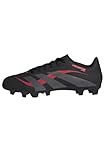 adidas Unisex Predator Club Firm Ground/Multi Ground Football Boots, Core Black/Grey Four/Lucid Red, 12 UK