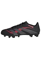 adidas Unisex Predator Club Firm Ground/Multi Ground Football Boots, Core Black/Grey Four/Lucid Red, 43 1/3 EU