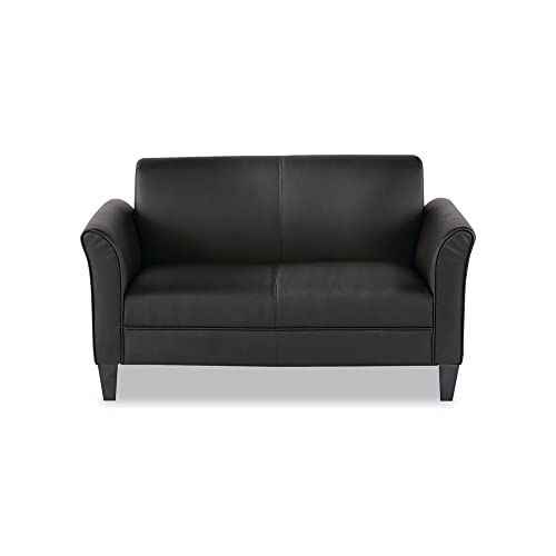 Alera ALE Reception Lounge Furniture, Loveseat, 55-1/2w x 31-1/2d x 32h, Black