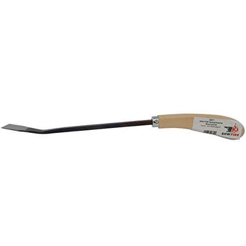 SHW-FIRE Spargelstecher - Braunschweiger Form - Gebogen Holzgriff 46 cm kurz