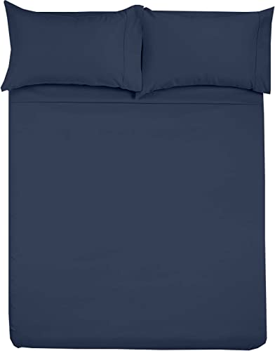 Shreem Linen Microfiber RV King Sheets Navy Blue
