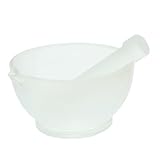 PartyKindom Glas Mörser mit Stößel 90mm Medizin Mahlschüssel Chemische Apparatur für Küche Labor Tablettenzerkleinerer Zufälliger Stil