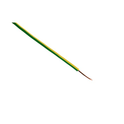 Zenitech - Elektrisches Versorgungs-Kabel H07V-U 2,5mm² - Einadriger Leiter mit PVC-Isolierung - Nennspannung Bis Zu 700V - Innen- und Bauanwendung - Gelb und Grün - 25m