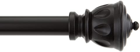 KENNEY KN71669 Kiera Curtain Rod, 28"-48", Black