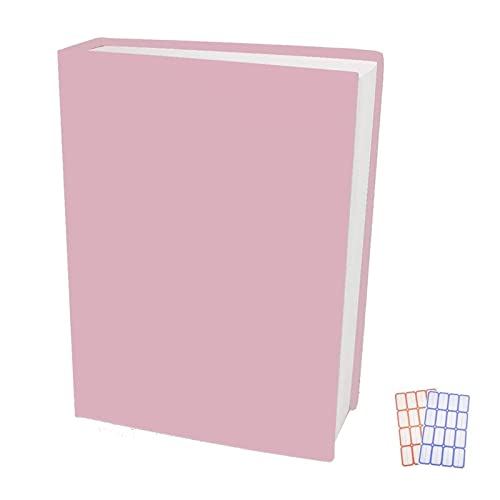 Pink Stretchable Jumbo Book Covers, Washable Durable Reusable Book Protector Fits Hardcover Textbooks Up To 9" X 12" Office Supply With Free Sticker Labels (1 Pack, Pink) #TOP4