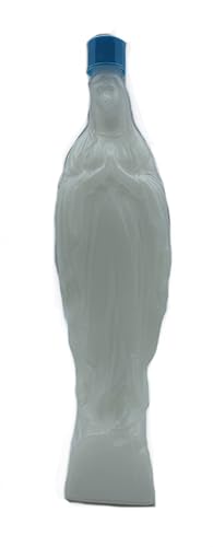 Botella para Aquasanta o agua bendita, Virgen Maria di Lourdes, botella para recoger y distribuir agua bendita, agua bendita no incluida, plástico, H 20 cm, 3 piezas