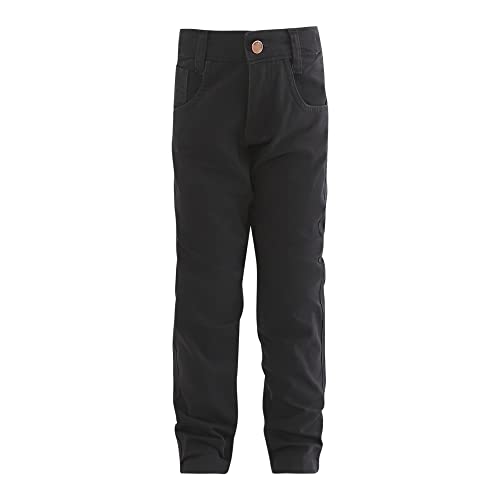 Cal&ccedil;a Masculina Jeans Sarja Juvenil Preta Tam 10 12 14 E 16