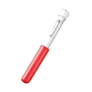 Apple Core Remover and Peeler Vegetable Peelers for Kitchen Rate Best 2 in 1 Retractable Fruit Pear Tools Red Size 8.86×1.3in
