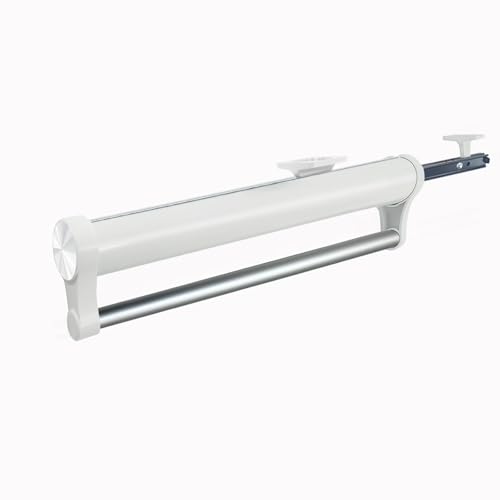 MAFAGE Ausziehbare Kleiderstange, Aluminiumlegierung Robust Verstellbarer Kleiderstange Schrank,Teleskop Hosen für SchräNke und Lagerbereiche Teleskopstange Speicherplatz (Weiß, 392mm)