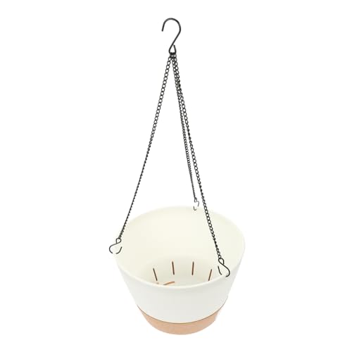 balacoo Hanging Chains Flower Pot Plastic Spathiphyllum Pot Plant Holder Space-Saving Decorative Garden Accessory
