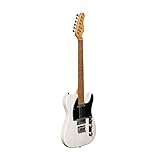 Stagg 6 String Solid-Body Electric Guitar, Right, White (SET-PLUS WHB)
