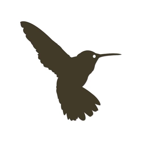 Hummingbird Sticker Decal Die Cut - Brown - 2' x 1.97'