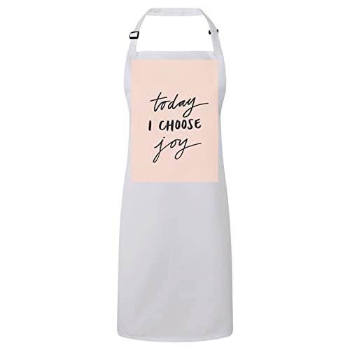 Tablier cuisine Today I Choose Joy coton premium réglable