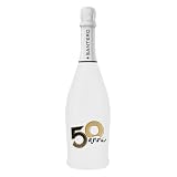 BRANDGIFT.IT Bottiglia Personalizzata Compleanno Santero 958 Spumante Extra Dry Perlage Floreale Bottiglie Personalizzate Anni Compiuti Ottimo Regalo Per Brindisi Originali (ORO, 50 ANNI)