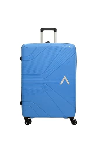 Image of VIP Aristocrat 4 pcs 55, 66 & 76 Cm Hard Polypropylene 8 Wheels Luggage Set of 3 Trolley and 52 Cm Duffle with Elegent Color,Pattern,Xtra Strong Zipper,7 Years International Warranty (Ocean Blue)