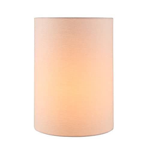 Image of Aspen Creative 31303 Contemporary Drum (Cylinder) Shaped Spider Construction Lamp Shade in Off White with Texture, 8 inch wide (8 inch x 8 inch x 11 inch)