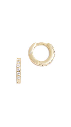 SHASHI Women's Katerina Hoop Earrings, Gold/Clear, One Size SHASHI Women's Katerina Hoop Earrings, Gold/Clear, One Size