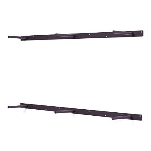 Dakoda Love Floating Shelves | Solid Maple | Premium Craftsman Quality | Heavy Duty Hidden Bracket | Set Of 2 (Natural, 24" L X 8" D) #TOP5