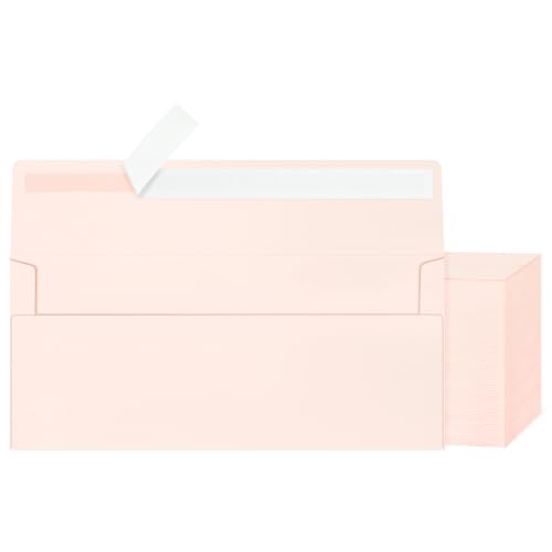 Image of 200 Pcs #10 Light Pink Envelopes Letter Size Self Seal, Business Envelopes
