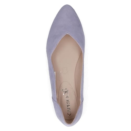CAPRICE Damen Ballerinas aus Leder Elegant, Lila (Lavender Suede), 37 EU – Ansicht 2