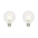 Westinghouse 5317300 6.5 Watt (60 Watt Equivalent) G25 Dimmable Clear Filament LED Light Bulb, Medium Base