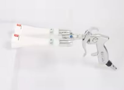 Doppelrohr Druckluft-Reinigungspistole rotierend mit Rotationseffekt – Ausblaspistole für Auto Innenraum & Fahrzeugaufbereitung