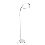 HomeConcept Slim Design LED Bright Reader Natural Daylight Full Spectrum Floor Lamp Grey