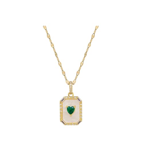 KDFIYSCV Colgante de Cinturón de Color Cuadrado Precioso de Marco Cuadrado Con Cordones de Cobre de Cobre De Moda Femenina Cadenas de Bambú