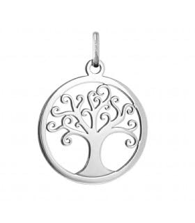 Médaille Arbre de Vie Or Blanc Ajourée Argyor Symbole d'Éternité